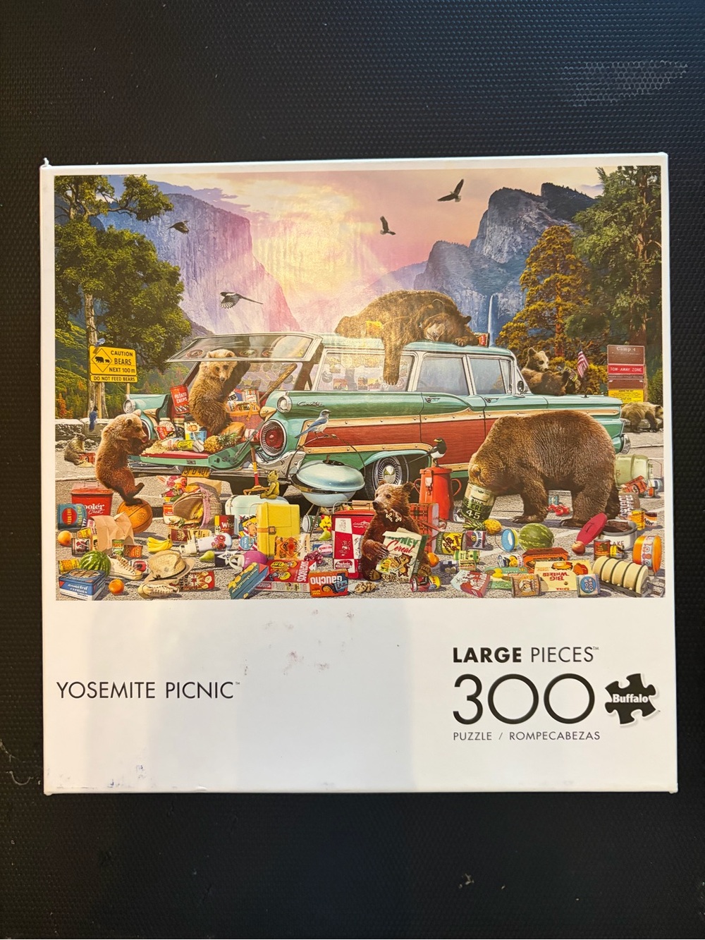 Buffalo Games 300pc  “Yosemite Picnic” Puzzle — super fun one! Complete w poster